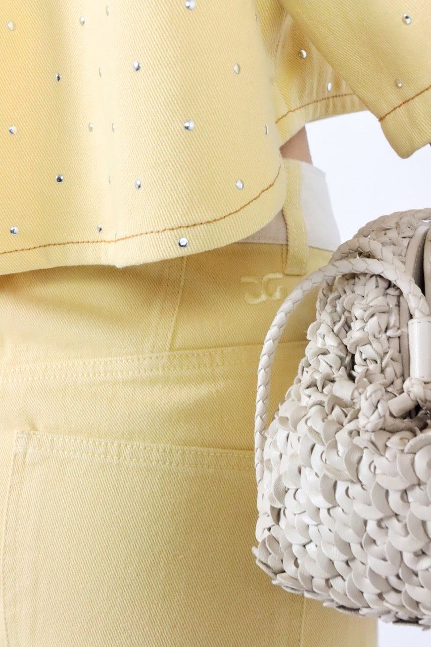 AMANDINE EVA JEANS ECRU/YELLOW