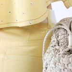 AMANDINE EVA JEANS ECRU/YELLOW