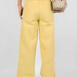 AMANDINE EVA JEANS ECRU/YELLOW