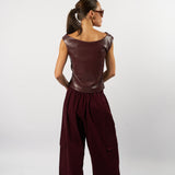 CHLOE TOP BORDEAUX