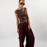 CHLOE TOP BORDEAUX