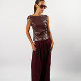 CHLOE TOP BORDEAUX