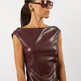 CHLOE TOP BORDEAUX